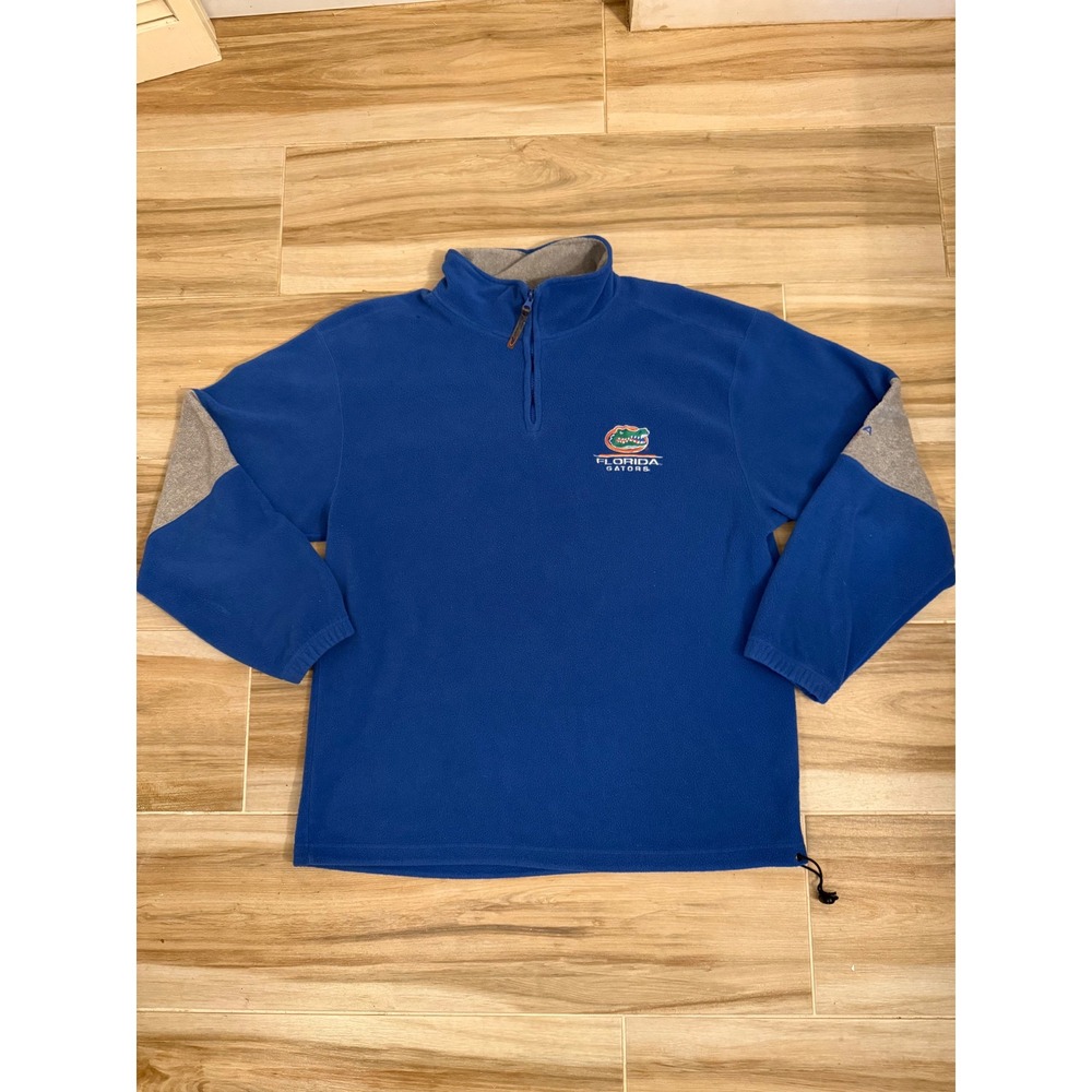 Vintage Pro Player Florida Gators Fleece Quarter Zip Pullover Blue‎ Mens XL